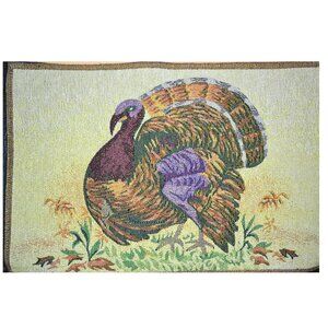 Set Of 11 Cloth Placemats Turkey Design 18 x 12 For Fall Thanksgiving Decor
